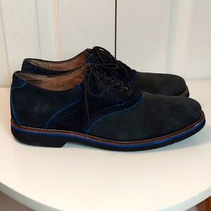 G.H. Bass & Co. Burlington Blue Suede Oxford Sz 8D